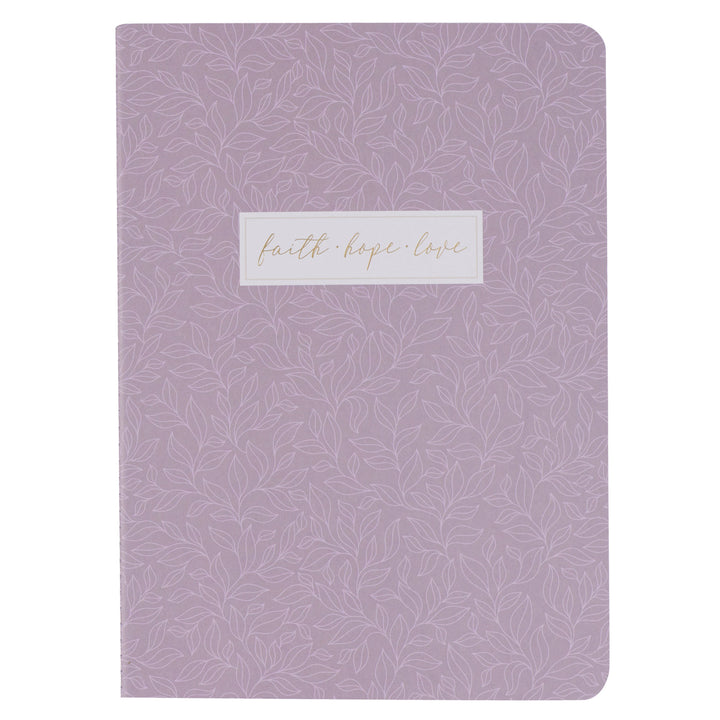 Faith Hope Love Purple Notebook