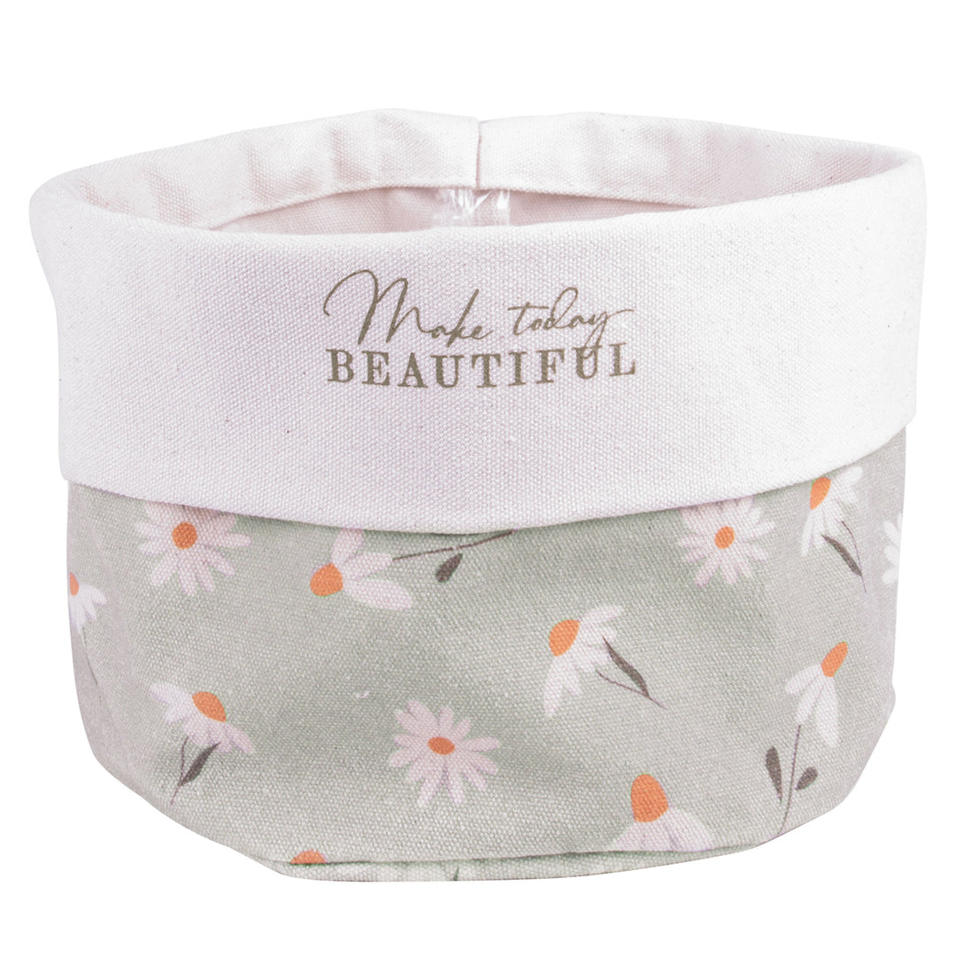 Make Today Beautiful Canvas Planter Cover