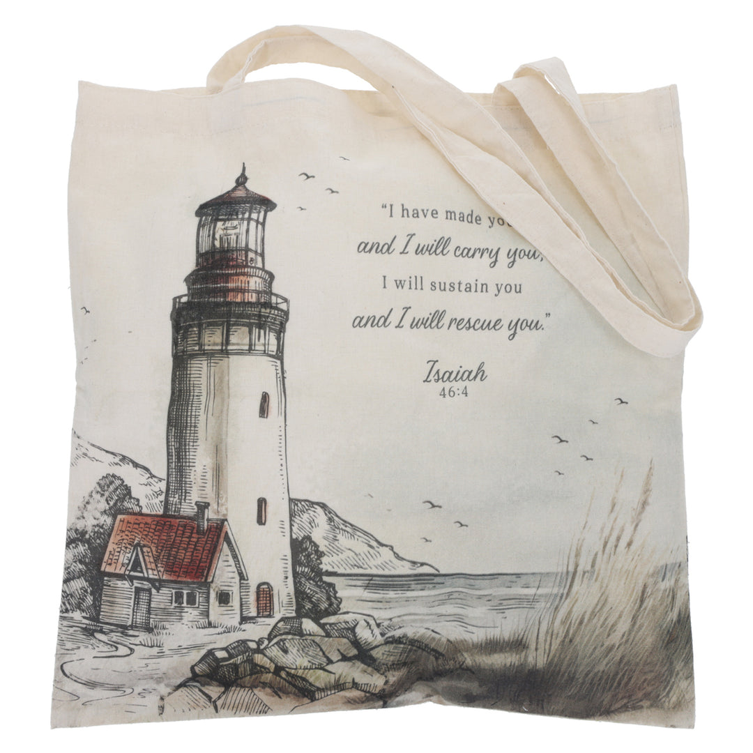 Footprints Cream Canvas Tote Bag