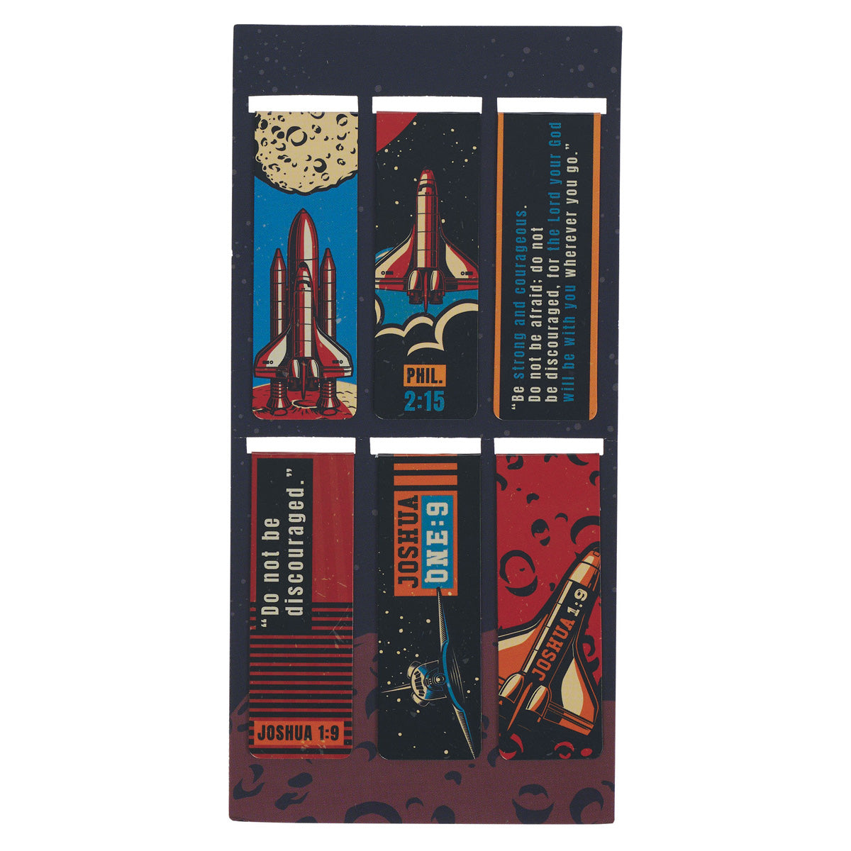 Be Strong and Courageous Six-Piece Magnetic Bookmark Set
