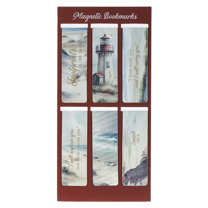 Footprints Six-Piece Magnetic Bookmark Set