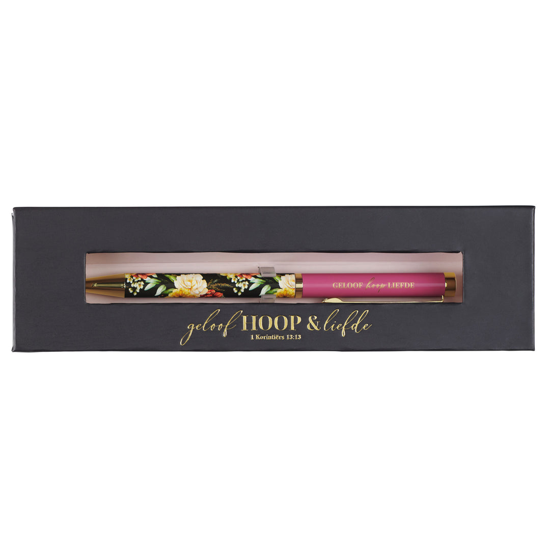 Geloof Hoop & Liefde Afrikaans Pen in Gift Box