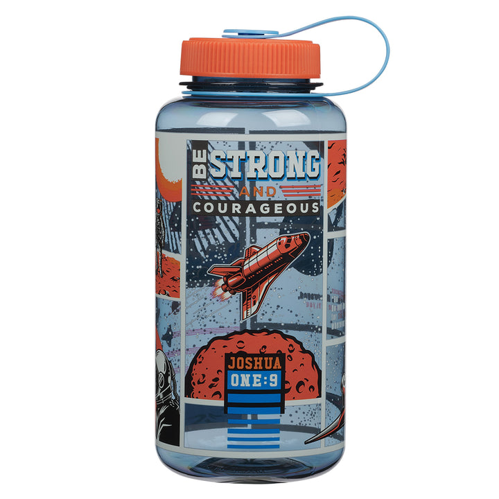 Be Strong and Courageous Plastic Water Bottle