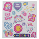 Wonderfully Made Purple Stainless Steel Water Bottle with Decorative Sticker Sheet