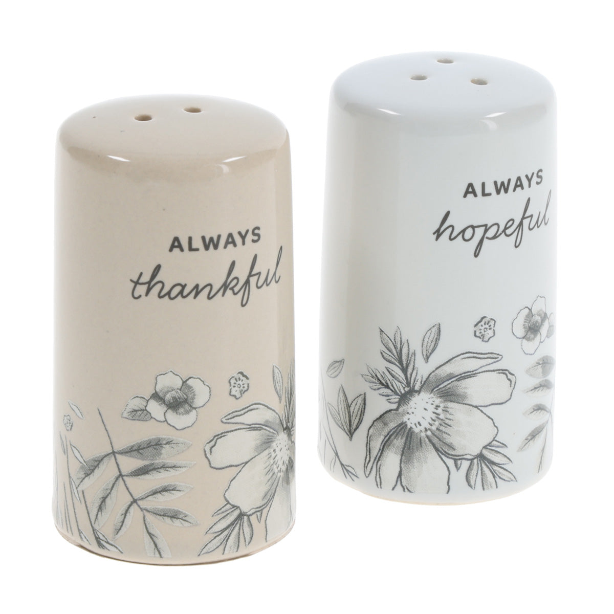 Always Thankful, Always Hopeful Salt and Pepper Set