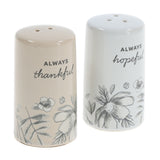 Always Thankful, Always Hopeful Salt and Pepper Set