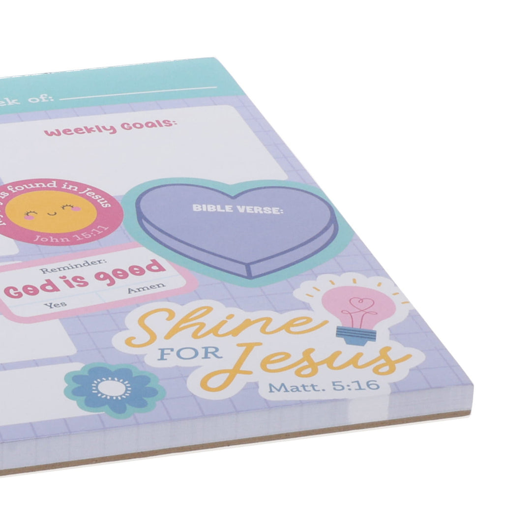 A4 Weekly Desk Planner For Girls - Shine for Jesus