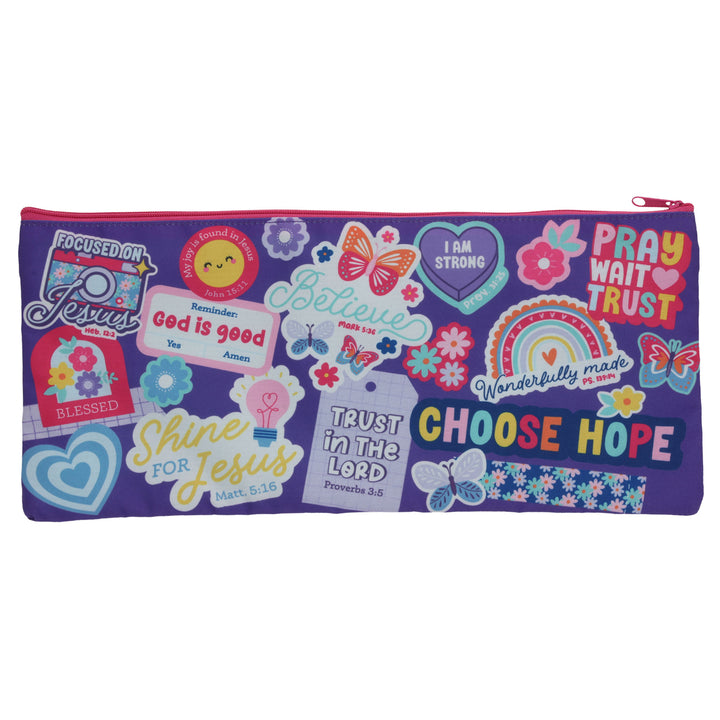 I Am Strong Canvas Pencil Case