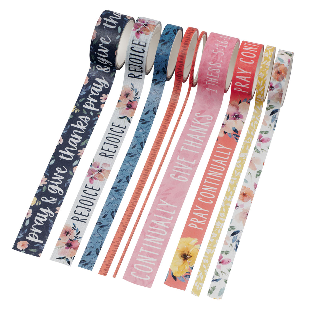 Rejoice Always Eight-Piece Washi Tape Set