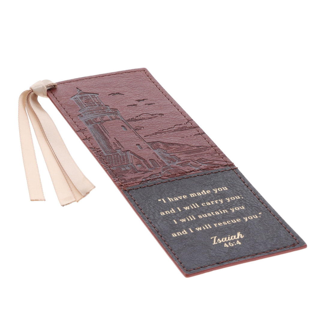 Footprints Faux Leather Bookmark