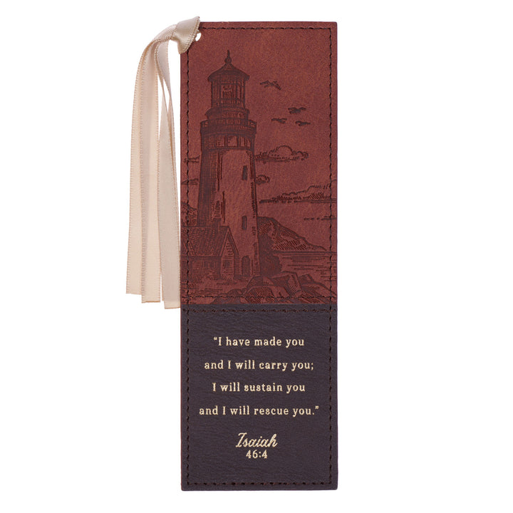 Footprints Faux Leather Bookmark