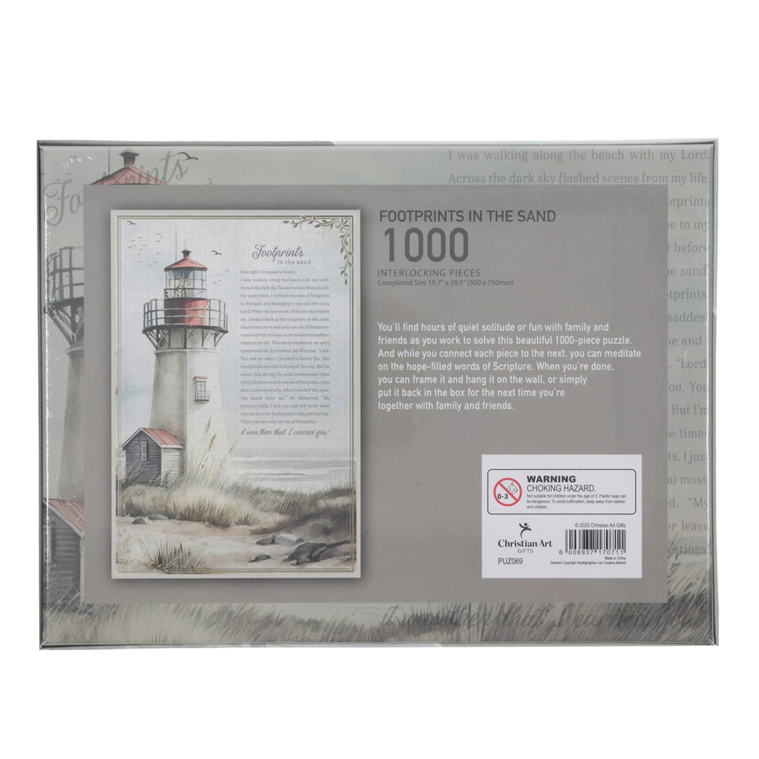 Footprints 1000 Piece Cardboard Puzzle