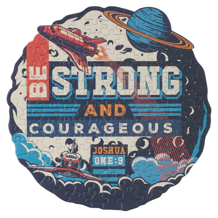 Be Strong and Courageous 140 Piece Cardboard Puzzle