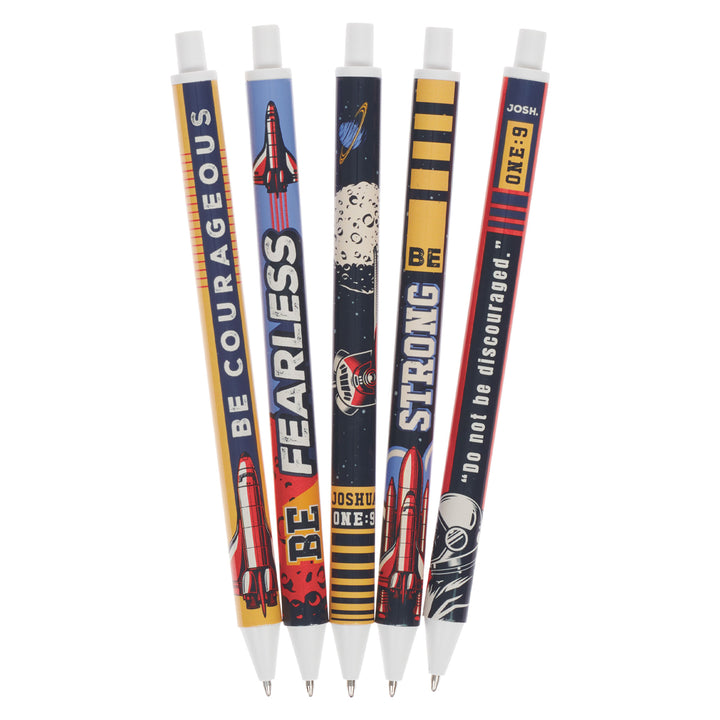 Be Strong and Courageous Five-Piece Pen Set