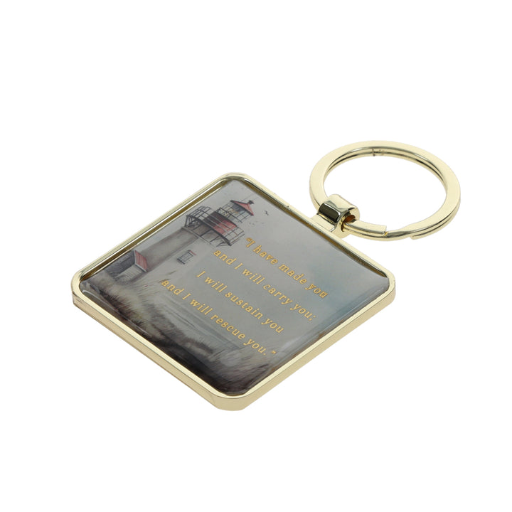 Footprints Epoxy Metal Key Ring