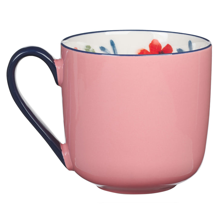 Rejoice, Pray and Give Thanks Pink Ceramic Mug