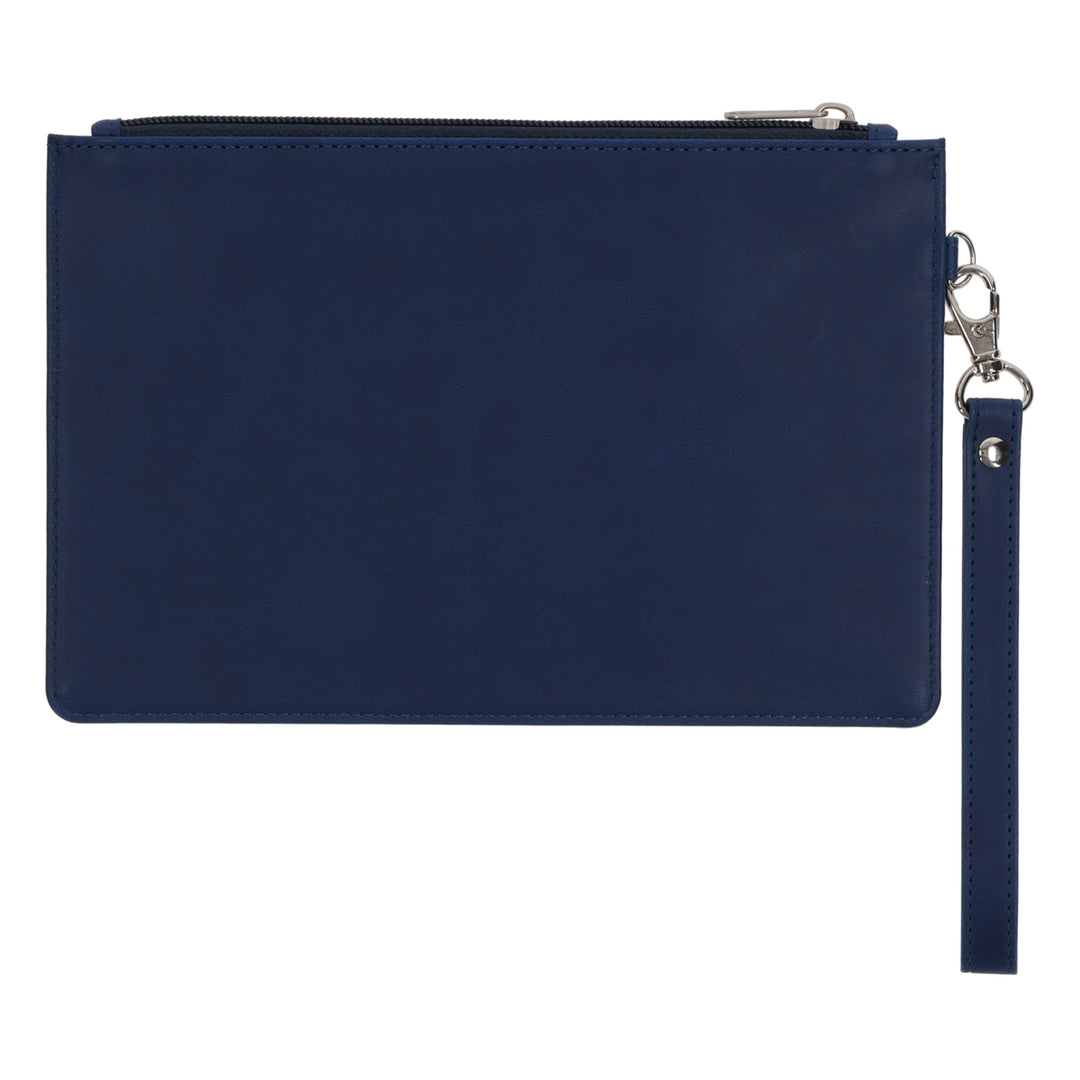 Pray Continually Faux Leather Zipper Pouch