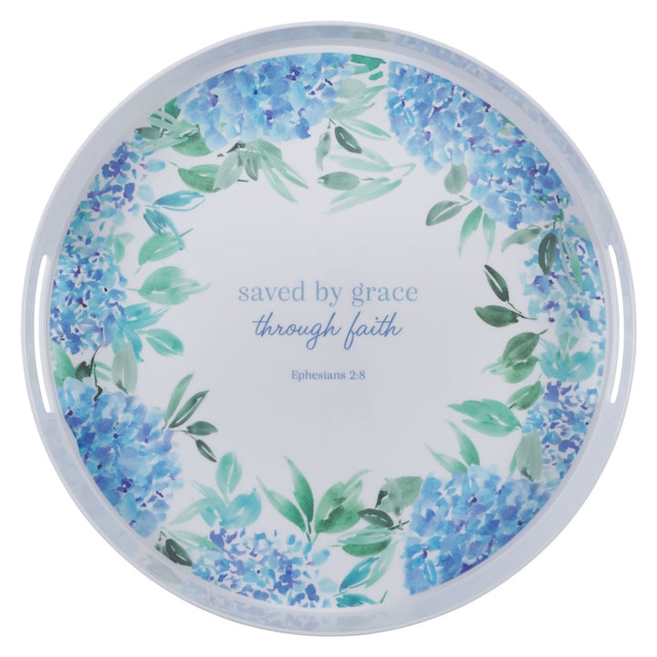 Saved by Grace Through Faith Melamine Serving Tray