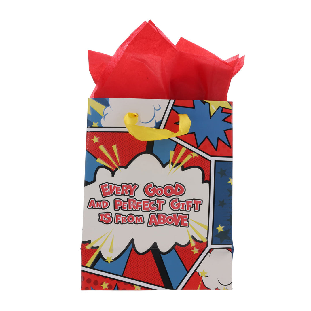 Every Good and Perfect Gift Is from Above - Happy Birthday Medium Gift Bag with Gift Tag