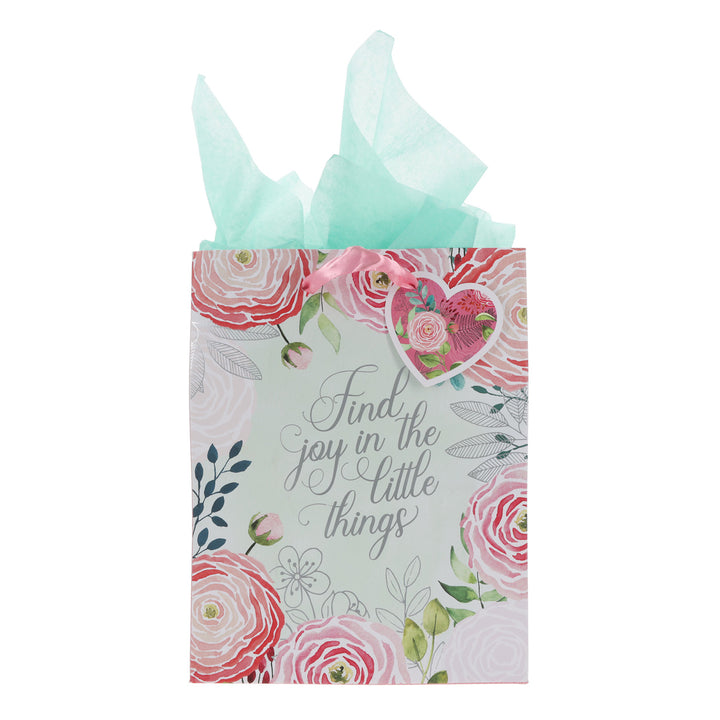 Find Joy in the Little Things Medium Gift Bag with Gift Tag