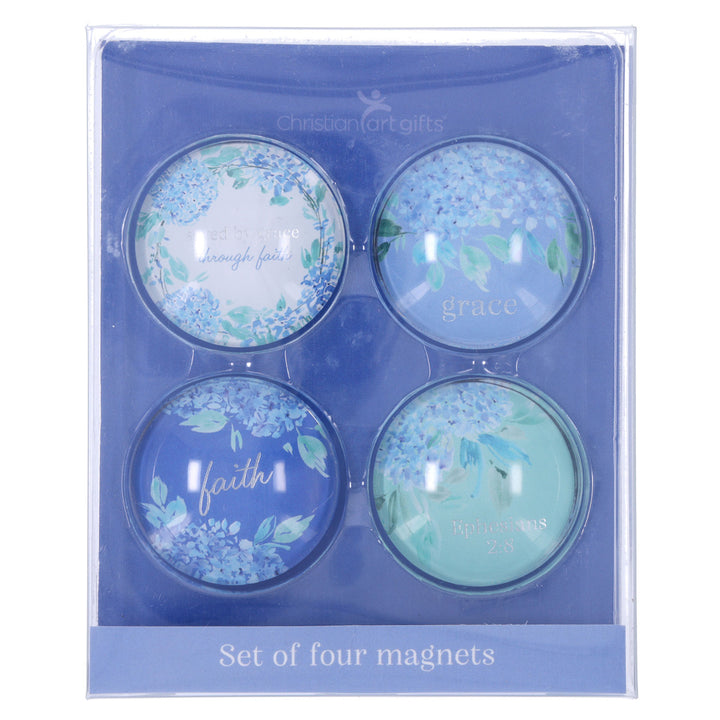 Saved by Grace Four-Piece Glass Magnetic Set