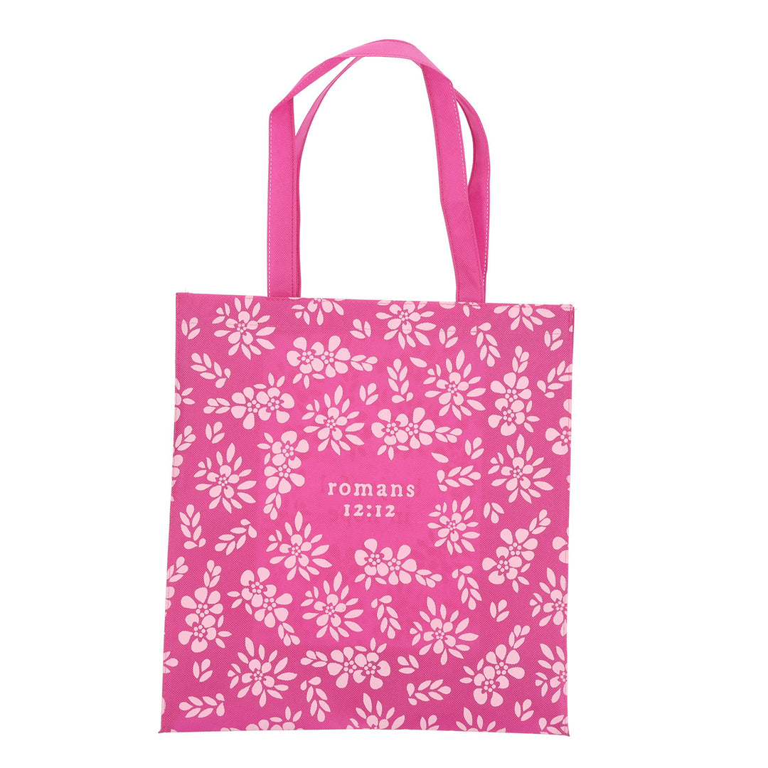 Be Joyful in Hope Pink Non-Woven Tote Bag