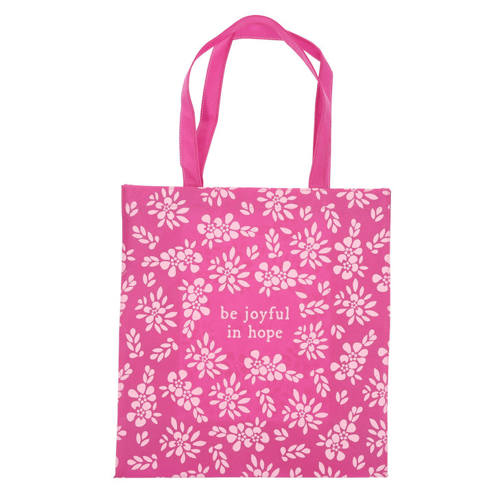 Be Joyful in Hope Pink Non-Woven Tote Bag