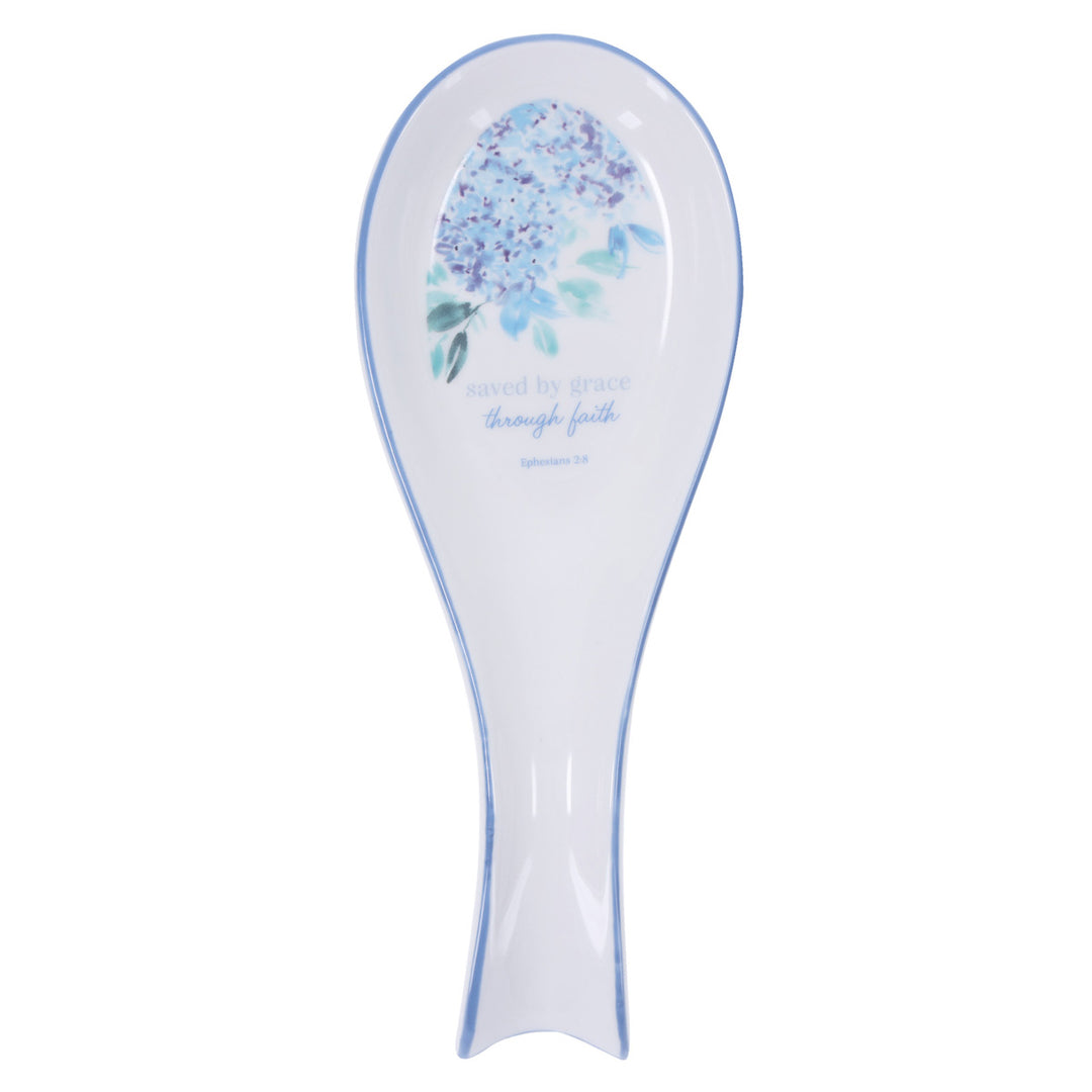 Saved by Grace Through Faith Ceramic Spoon Rest