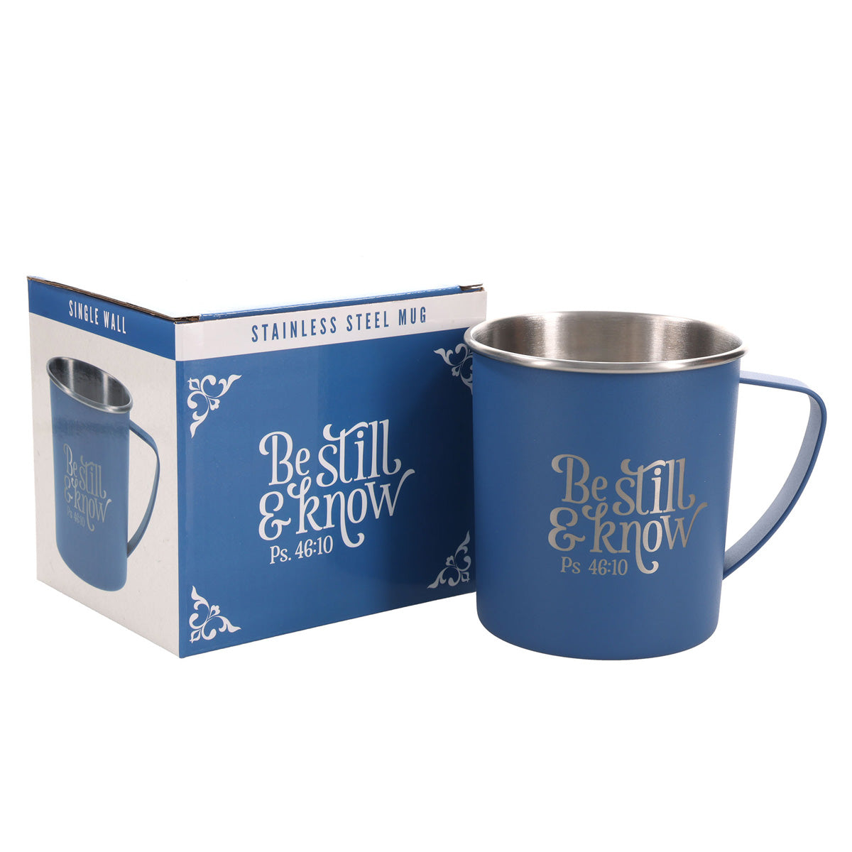 Travel Mug - Be Still and Know (Stainless Steel, Camp Style)