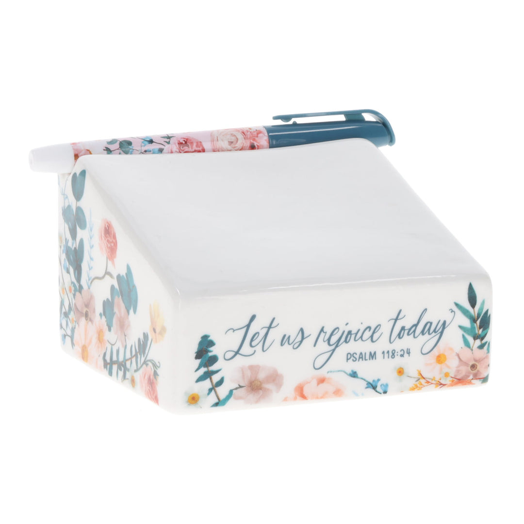 Let Us Rejoice Today Ceramic Note Block with Erasable Marker