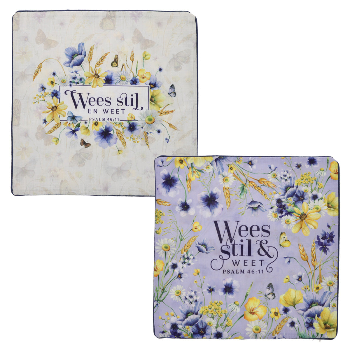 Wees Stil en Weet Afrikaans Two-Piece Square Pillow Case Set