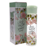 Start Each Day with a Grateful Heart Glass Water Bottle