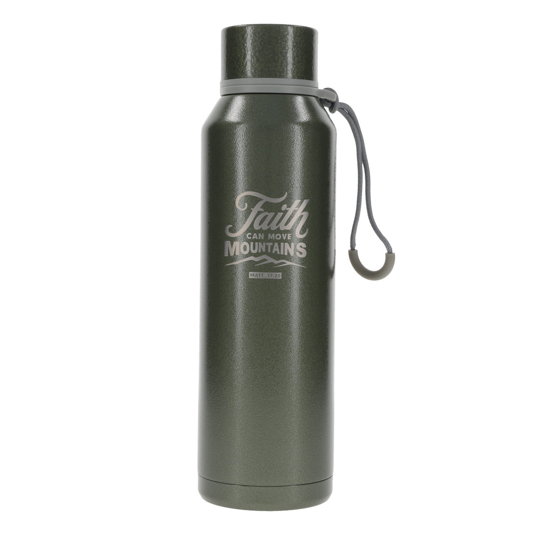 Faith Can Move Mountains Stainless Steel Water Bottle