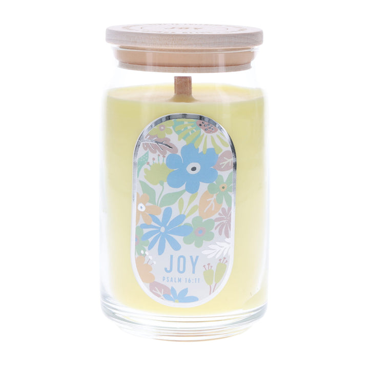 The Lord's Presence - Joy - Citrus Bliss Scented Candle with Wooden Lid