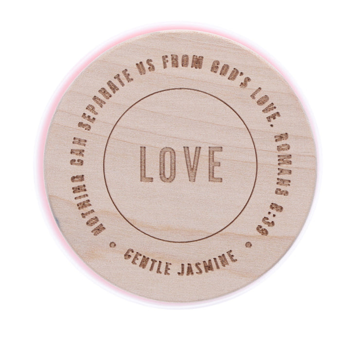 The Lord's Presence - Love - Gentle Jasmine Scented Candle with Wooden Lid