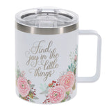 Find Joy in the Little Things Stainless Steel Camp Style Mug