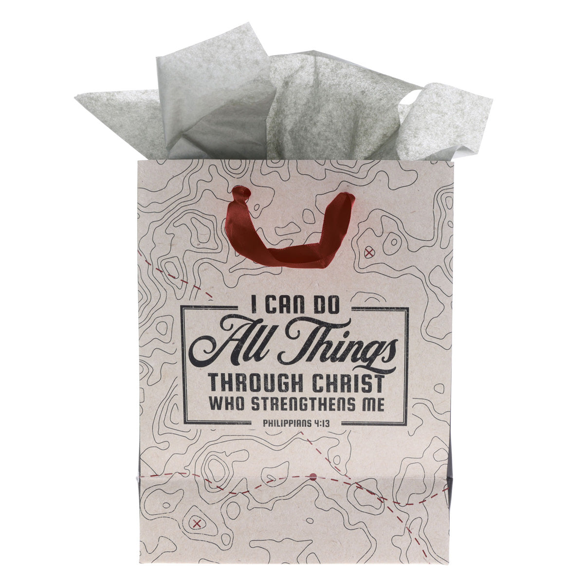 I Can Do All Things Through Christ Who Strengthens Me Medium Gift Bag with Gift Tag