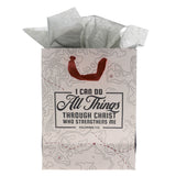 I Can Do All Things Through Christ Who Strengthens Me Medium Gift Bag with Gift Tag
