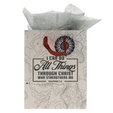 I Can Do All Things Through Christ Who Strengthens Me Medium Gift Bag with Gift Tag