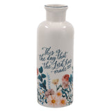 This Is the Day That the Lord Has Made Ceramic Flower Vase