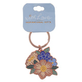 Wherever Life Plants You Bloom with Joy Metal Key Ring