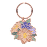 Wherever Life Plants You Bloom with Joy Metal Key Ring