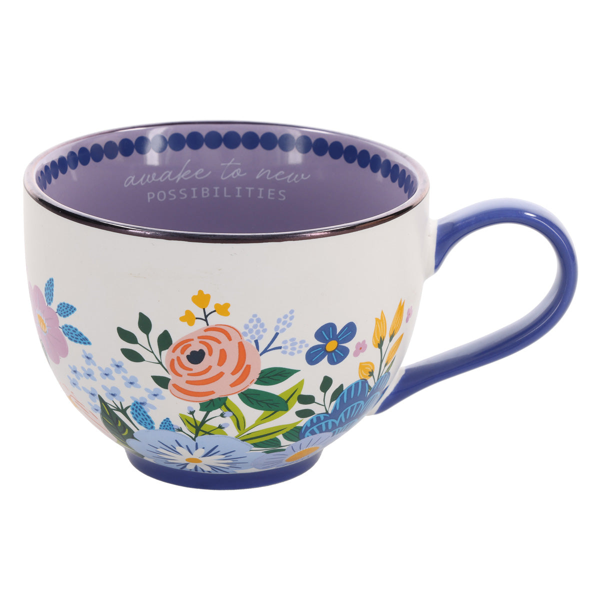 Awake to New Possibilities Ceramic Mug with Purple Interior