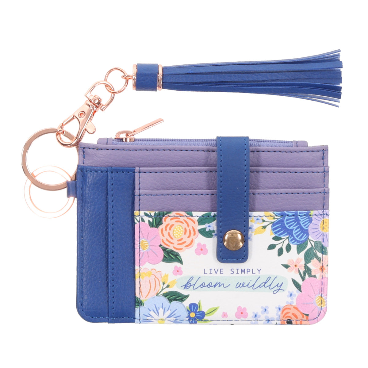 Live Simply, Bloom Wildly Faux Leather Woman's Wristlet Wallet