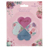 Vreugde en Genade Afrikaans Four-Piece Faux Leather Heart Corner Bookmark Set