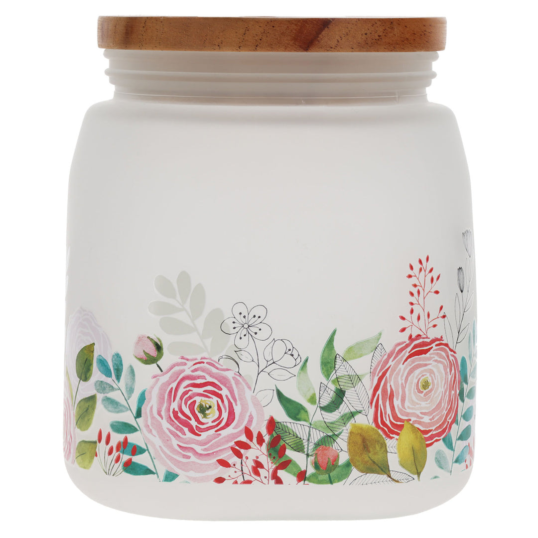 Start Each Day with a Grateful Heart Frosted Glass Jar with Bamboo Lid