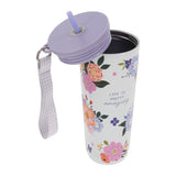 Life Is Pretty Amazing Stainless Steel Travel Mug with Straw