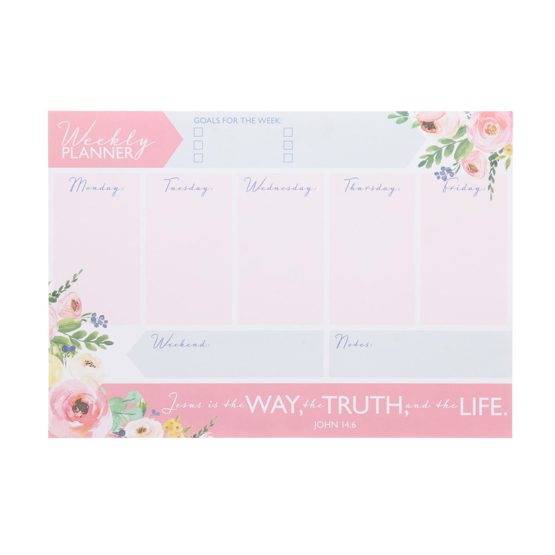 A4 Weekly Desk Planner - Jesus Is the Way, the Truth and the Life