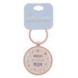 World's Greatest Mom Epoxy Metal Key Ring