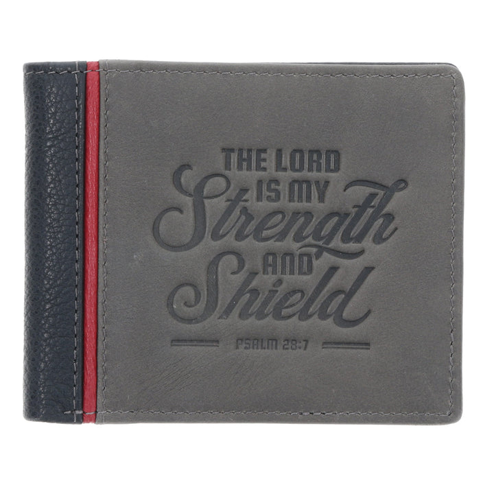 The Lord Is My Strength and Shield Genuine Leather Wallet